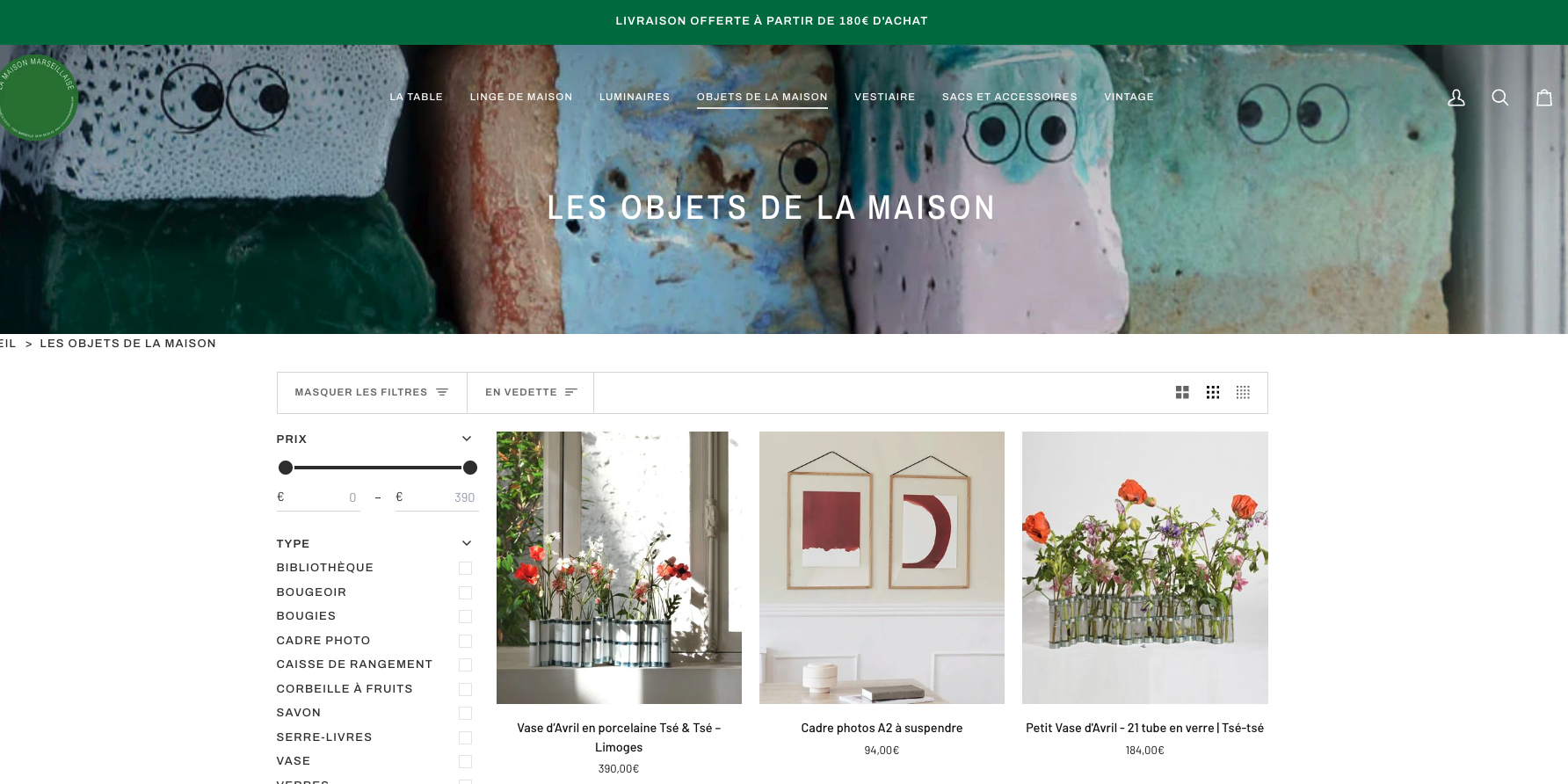 Page catégorie La Maison Marseillaise